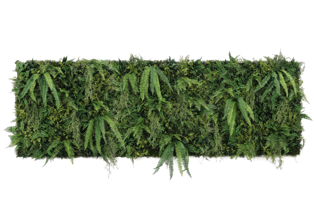 Combo of 3 x 1m2 FR artificial tropical Jungle green wall panels with green foliage