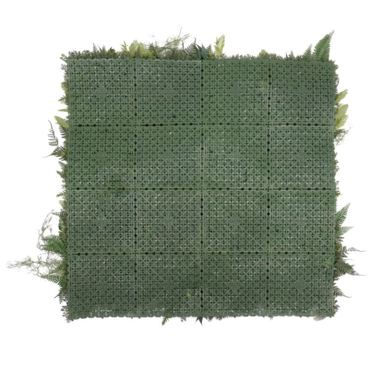 Combo of 3 x 1m2 FR artificial tropical Jungle green wall panels with green foliage