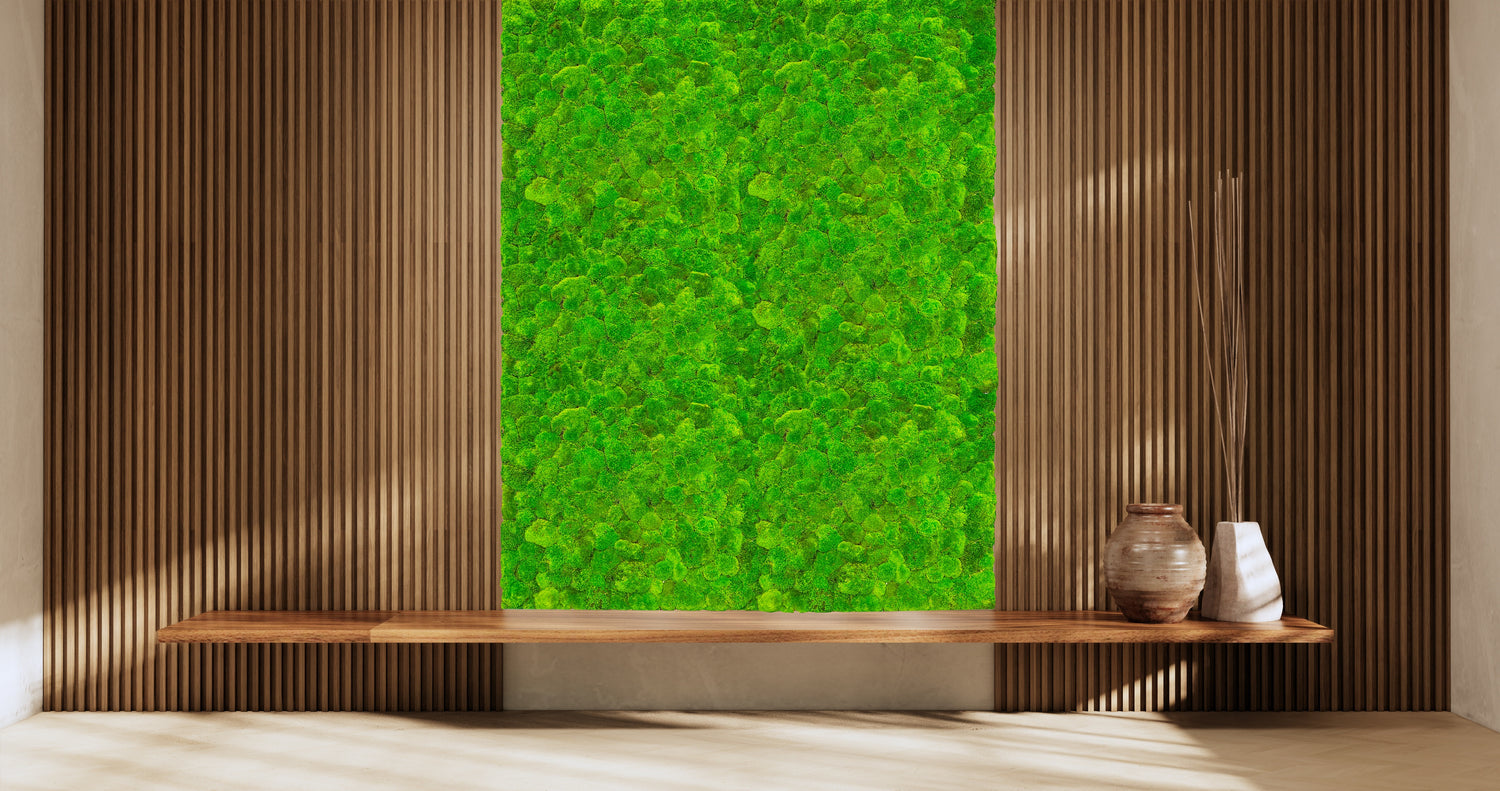 Premium preserved reindeer moss - light green 0.5 x 3m self adhesive panel