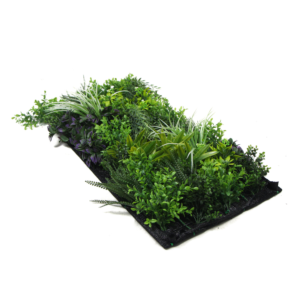 Ultra realistic artificial 3D plant wall with green yellow red  purples and white foliage 100x50cm - panel 29C