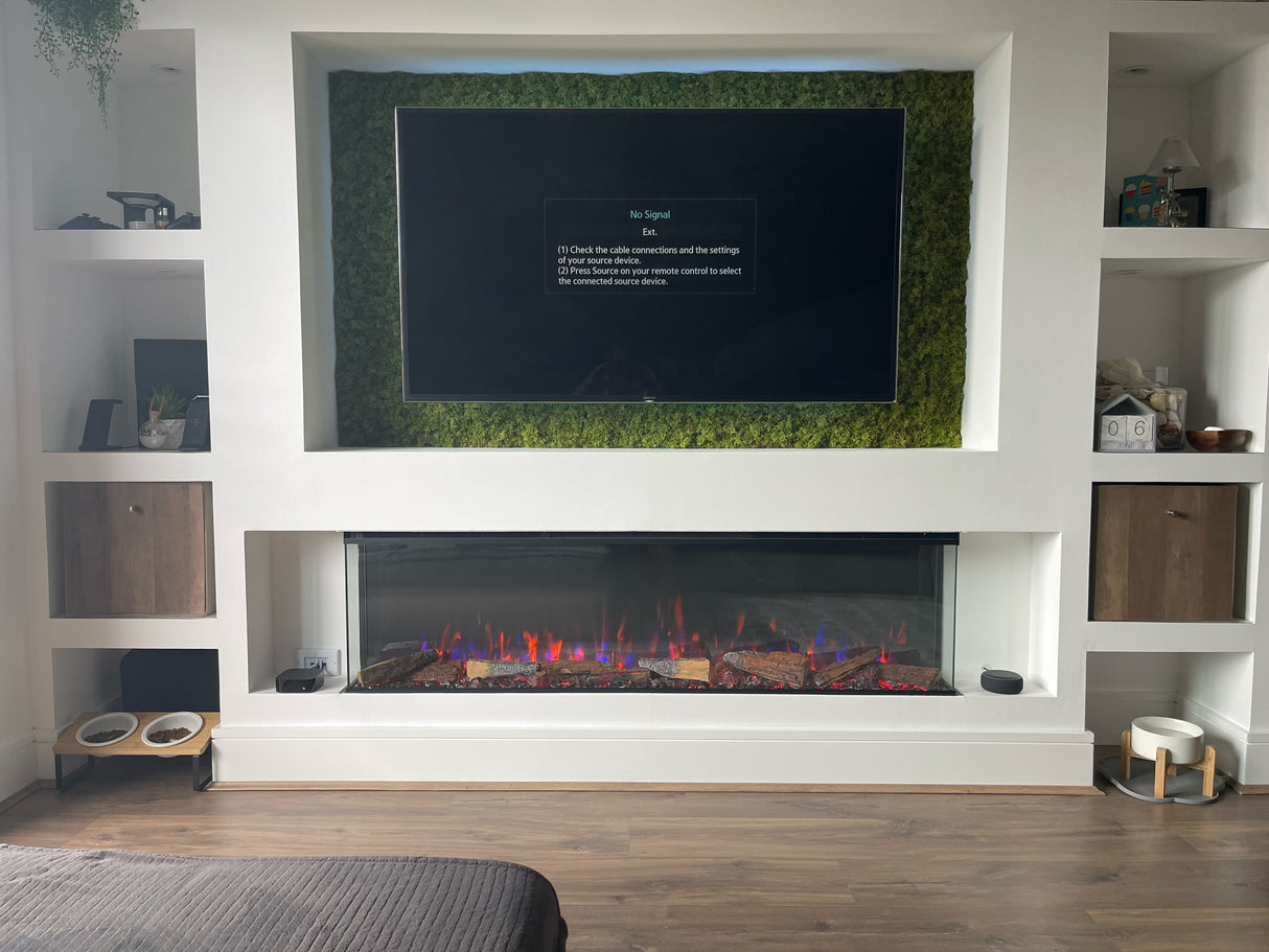 Artificial green reindeer FR moss panel - 100 x 100cm