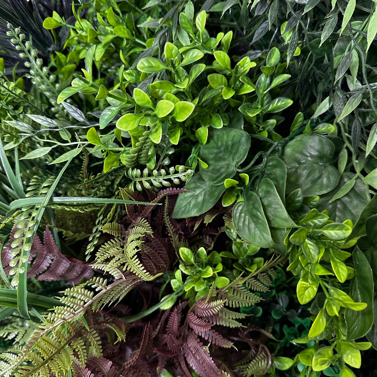 Ultra realistic 3D combo artificial green wall - 3 x PW29 A-B-C 100x50cm panels