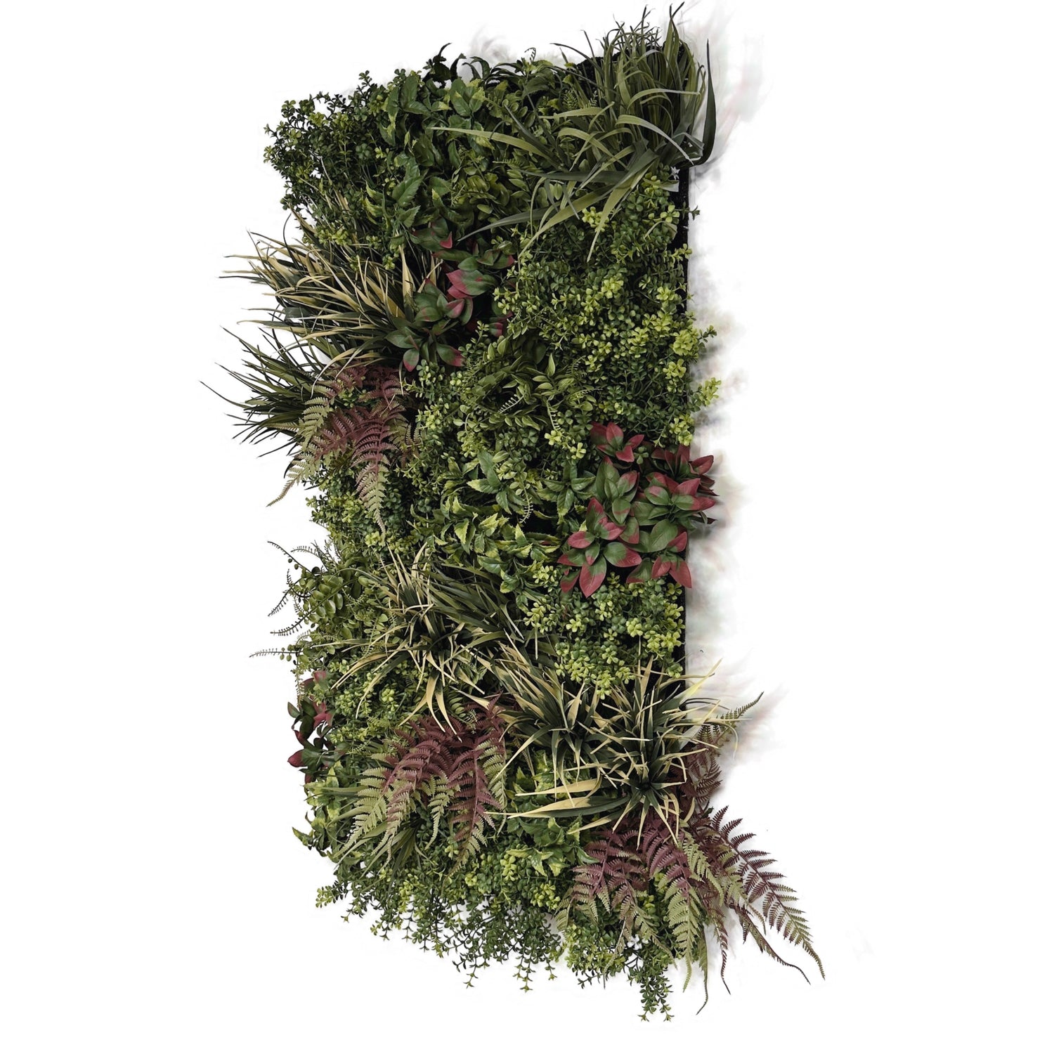 Ultra realistic FR artificial green wall with green yellow red and white foliage 100x50cm panel PW32FRB