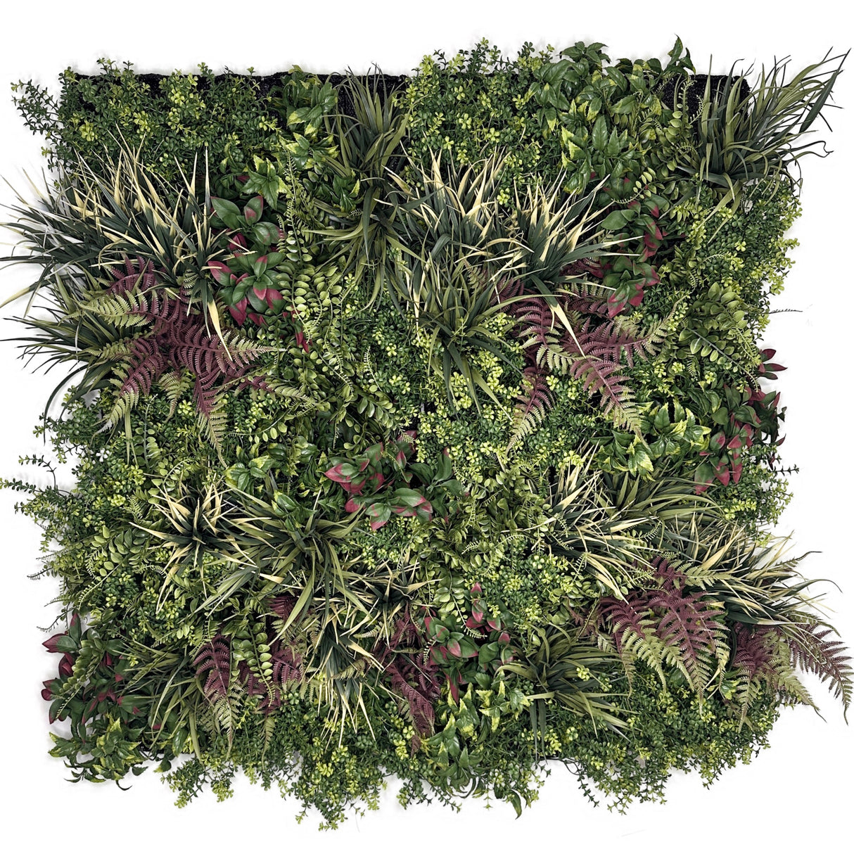 Ultra realistic FR artificial green wall with green yellow red and white foliage 100x100cm panel PW32BFR100