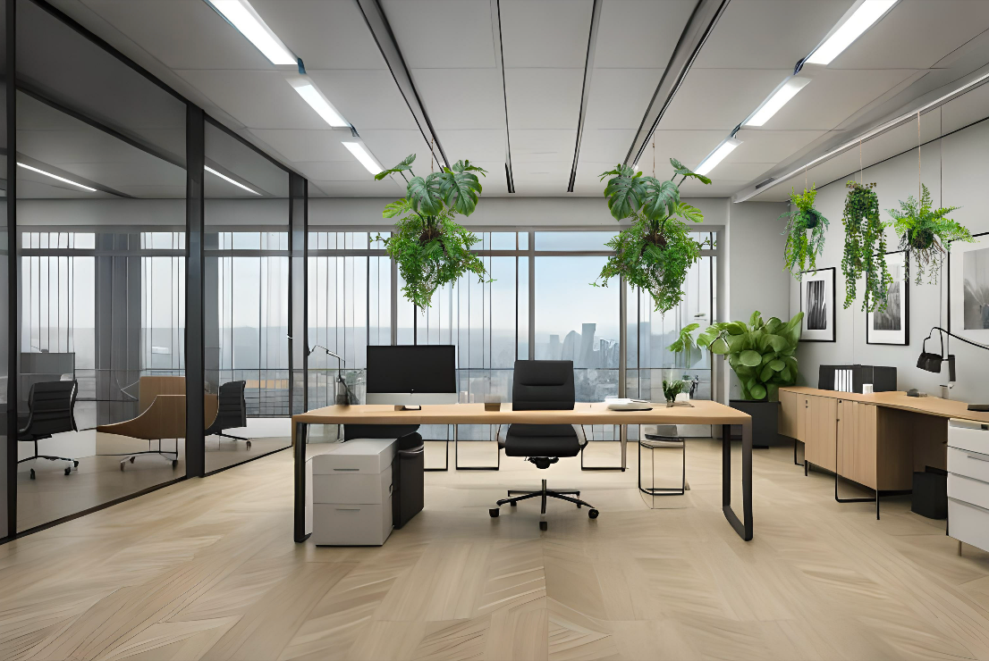 artificial trailing fern kokedama , hanging monstera