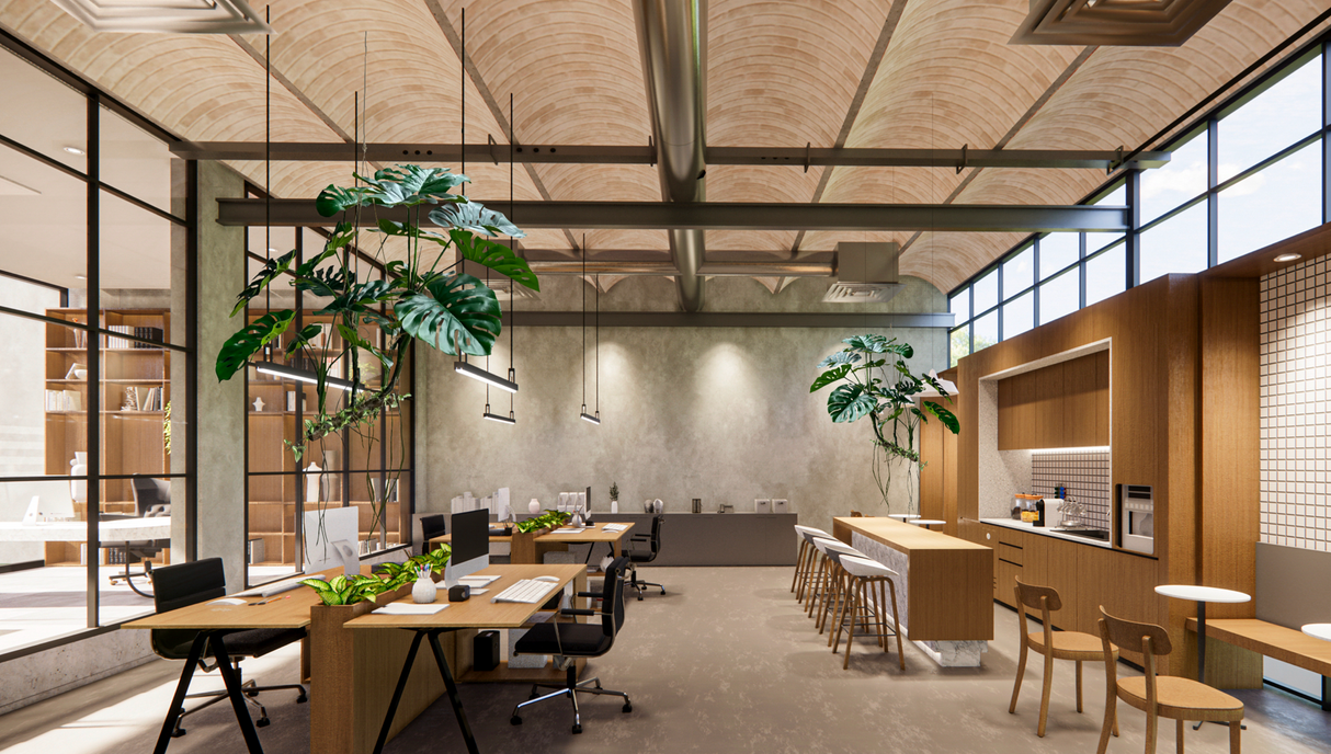 Artificial large hanging branched monstera with trailing roots 120cm wide