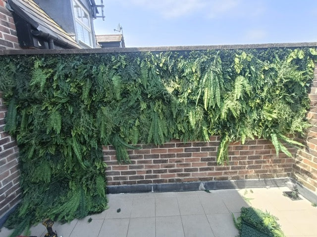 Artificial tropical jungle green wall FR panels - Set of 3 x 1m2