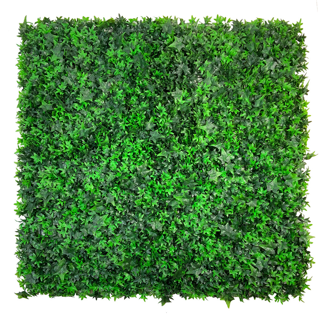 Artificial green wall mixed plant panel with ivy 100x100 cm - www.greenplantwalls.co.uk