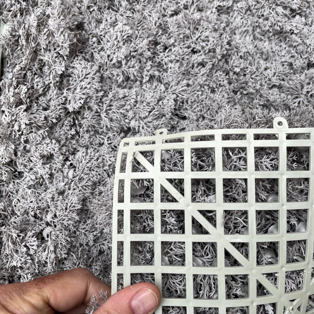 Artificial FR grey reindeer moss panel 100x100cm