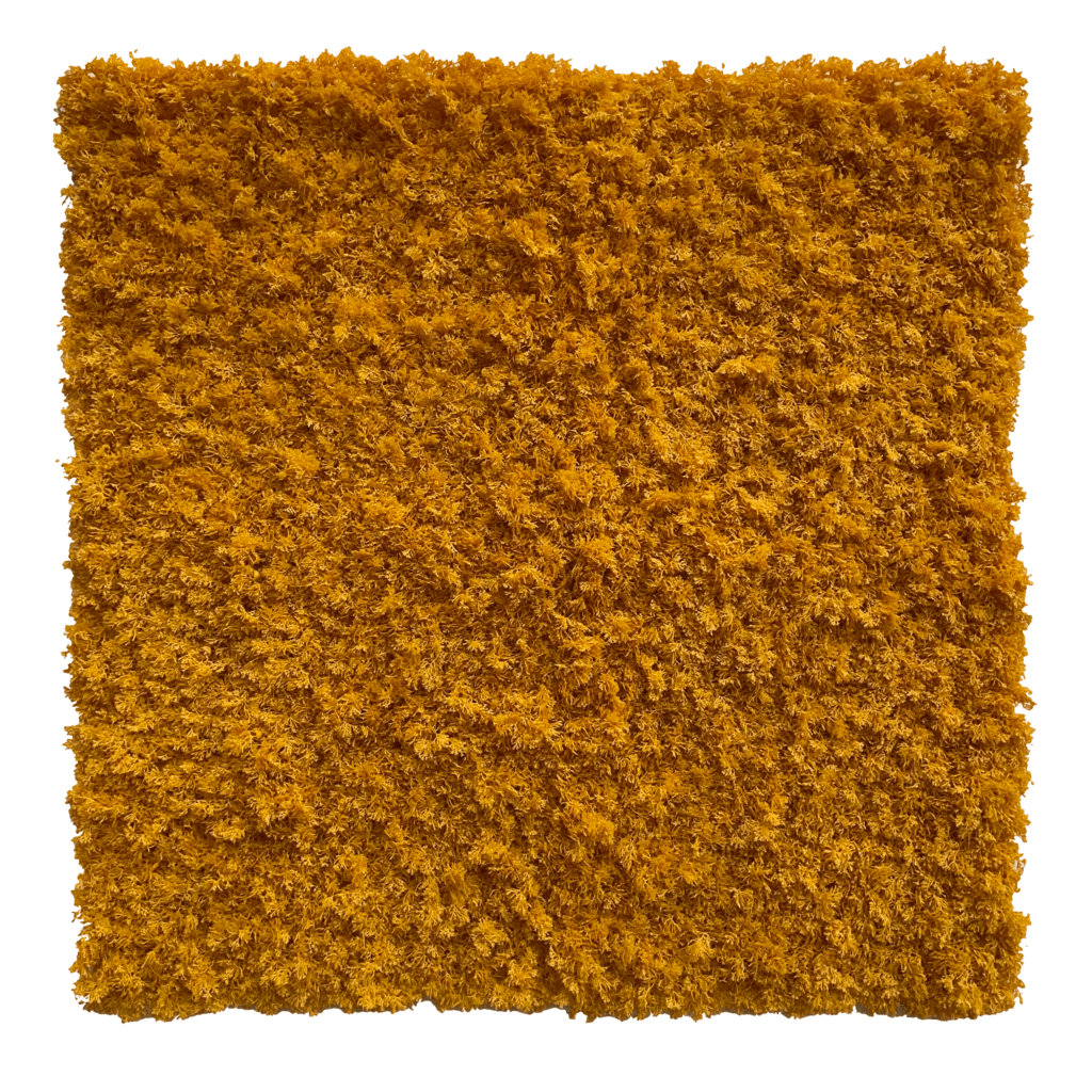 Artificial reindeer moss panel, square bright orange 100x100cm