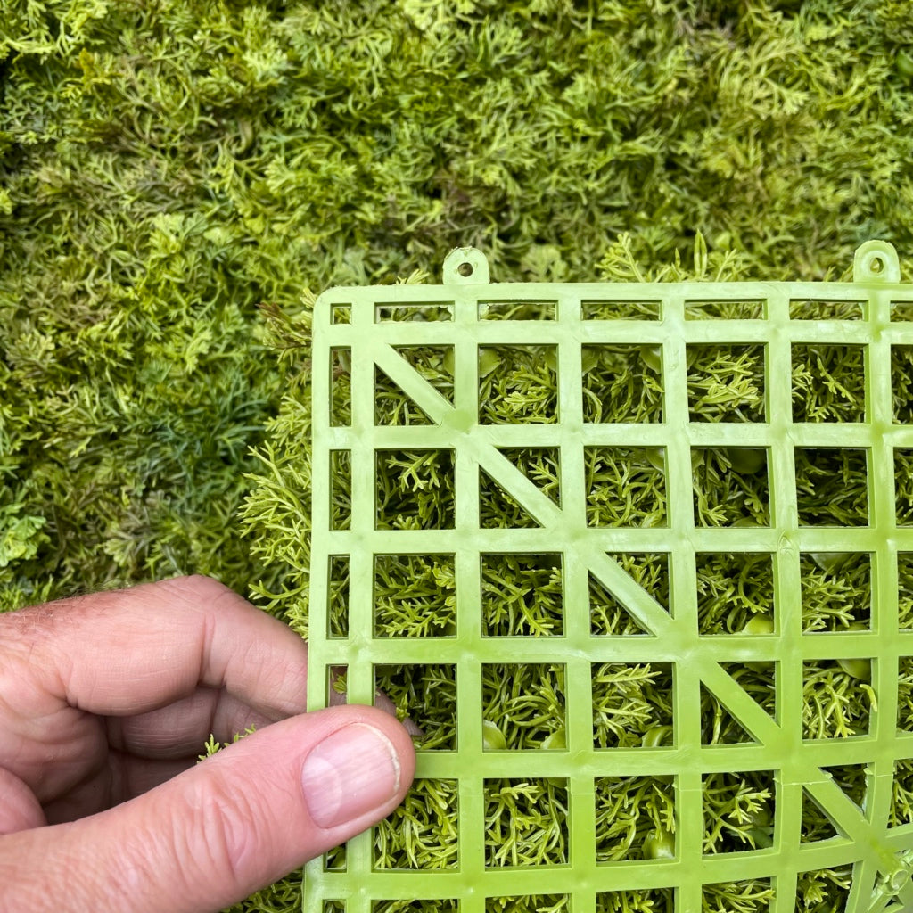 Artificial  mixed green reindeer moss panel 100x100cm