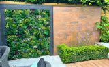 Ultra Realistic FR artificial green wall with green  yellow and white foliage 100x50cm panel PW23FR