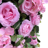 Pink roses and hydrangea flower mats 40x60 cm