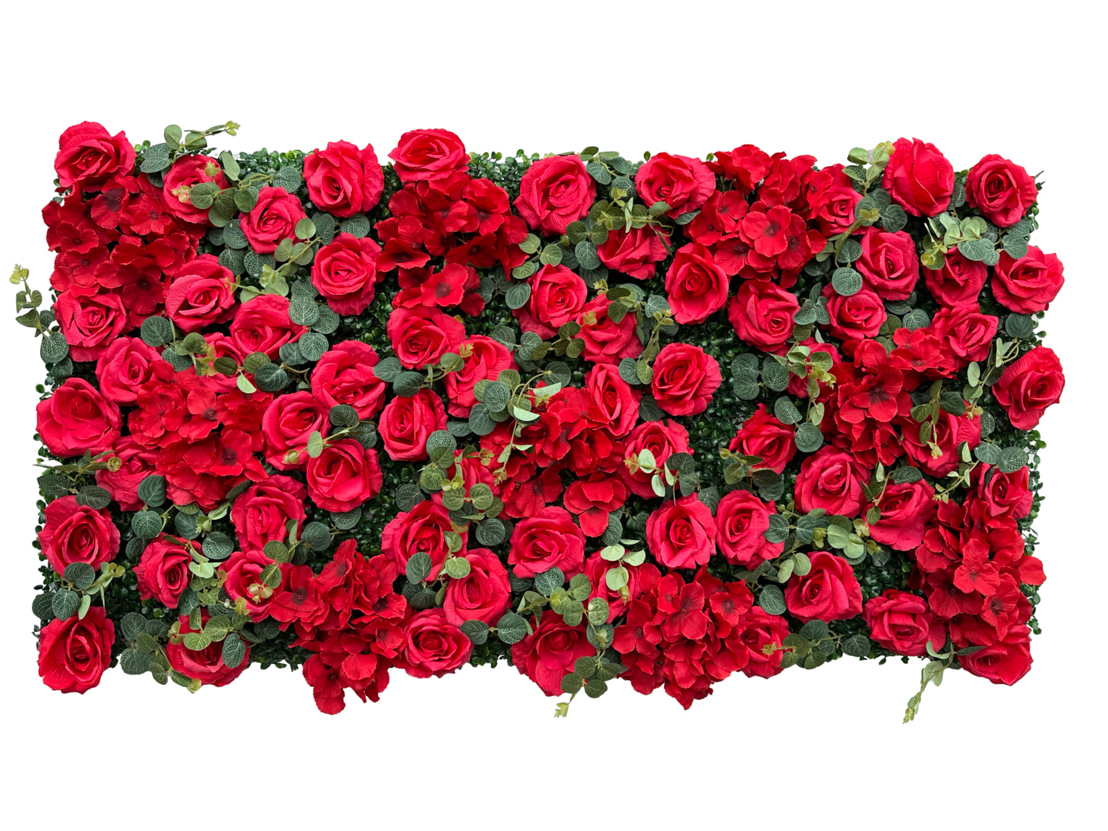 Red roses and hydrangea flower mats 40x60 cm – greenplantwalls.co.uk