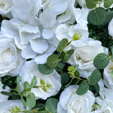 white roses and hydrangea flower mats 40x60 cm