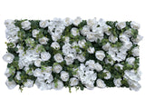 white roses and hydrangea flower mats 40x60 cm