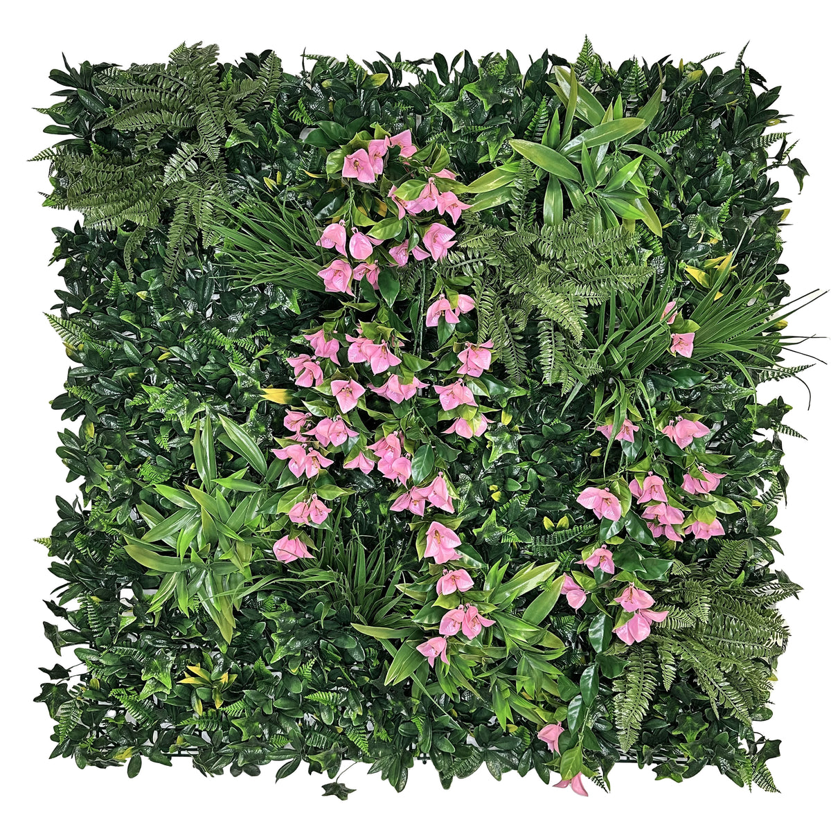 Green walls with flowers