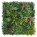 Combo of 3 x 1m2 artificial green wall panel with variegated mixed green red white yellow foliage