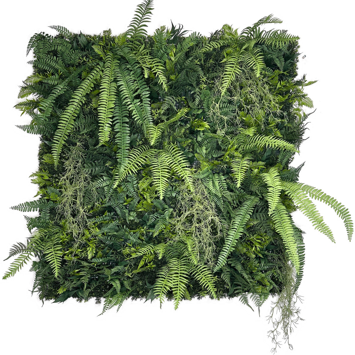 Gw64A  100 x 100cm panel FR artificial tropical jungle green wall panels with green foliage