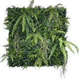 Gw64A  100 x 100cm panel FR artificial tropical jungle green wall panels with green foliage