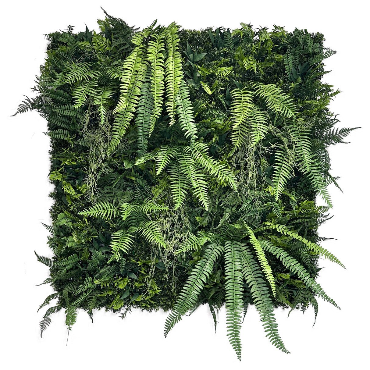 Gw65B  100 x 100cm panel FR artificial tropical jungle green wall panels with green foliage