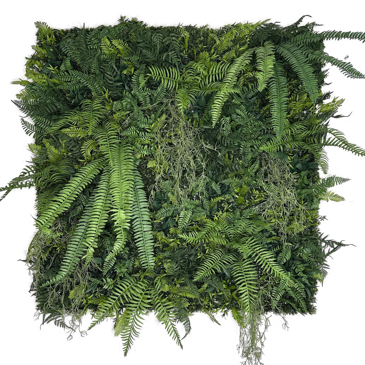 Gw66C  100 x 100cm panel FR artificial tropical Jungle green wall panels with green foliage