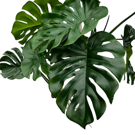 Artificial large hanging branched monstera with trailing roots 120cm