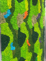 Premium Preserved FR reindeer moss - mixed green and pink 0.5 x 3m self adhesive panel