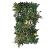 Ultra Realistic FR artificial green wall with green  yellow and white foliage 100x50cm panel PW23FR