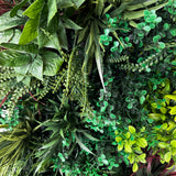 Ultra realistic 3D combo wall - 3 x 100 x 50cm artificial plant wall with green with yellow red purple and white foliage - PW29 combo