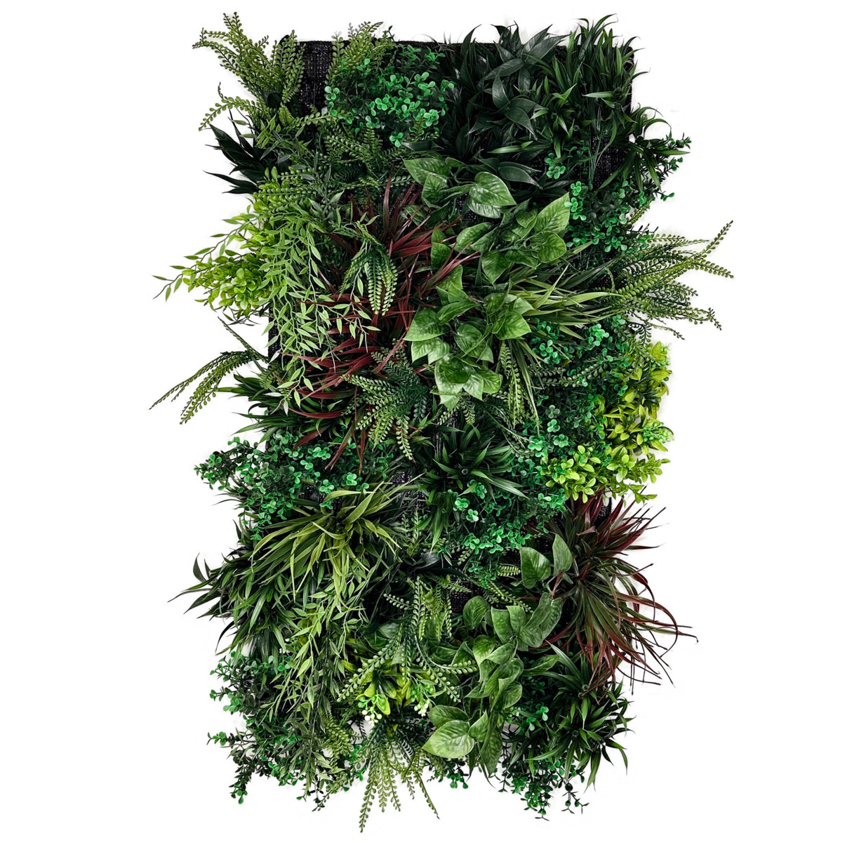 Ultra realistic 3D combo wall - 3 x 100 x 50cm artificial plant wall with green with yellow red purple and white foliage - PW29 combo