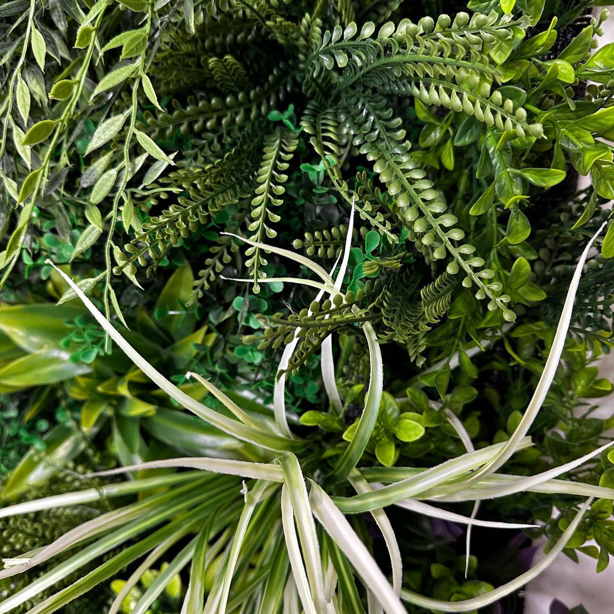 Ultra realistic 3D combo wall - 3 x 100 x 50cm artificial plant wall with green with yellow red purple and white foliage - PW29 combo