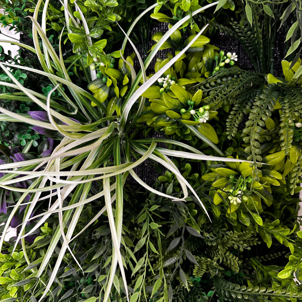 Ultra realistic 3D combo wall - 3 x 100 x 50cm artificial plant wall with green with yellow red purple and white foliage - PW29 combo