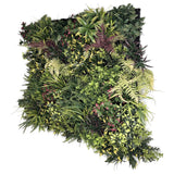 Ultra realistic FR artificial green wall with green yellow and red foliage 100x100cm panel PW32AFR100