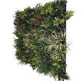 Ultra realistic FR artificial green wall with green yellow red purple and white foliage 100x100cm panel PW38AFR100