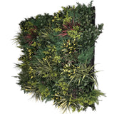 Ultra realistic FR artificial green wall with green yellow red purple and white foliage 100x100cm panel PW38CFR100
