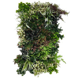 Ultra Realistic 3D combo wall - 3 x 100 x 50CM Artificial 3D plant wall with green purple and white foliage - PW43 combo