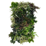 Ultra Realistic 3D combo wall - 3 x 100 x 50CM Artificial 3D plant wall with green purple and white foliage - PW43 combo