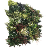 Premium Artificial 3D plant wall FR with green yellow and red foliage - 80x80cm PW61FR