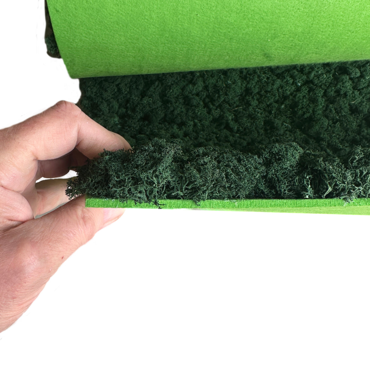 Premium preserved reindeer moss panel - Army  green 0.5 x 2.5m
