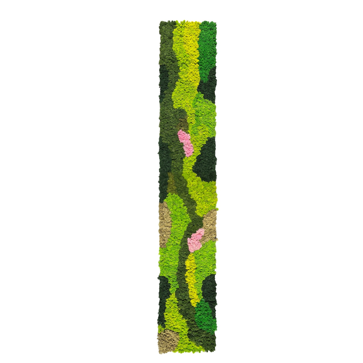 Premium preserved reindeer moss - mixed green and pink 0.5 x 3m self adhesive panel