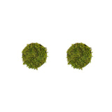 Artificial reindeer moss wall circular art panel MDF Black x 2 - 30cm