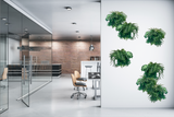 Set of 2 x artificial mixed green foliage art panel