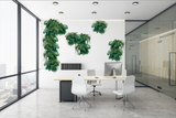 Set of 2 x artificial mixed green foliage art panel