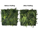 Combo of 3 x 1m2 FR artificial tropical Jungle green wall panels with green foliage