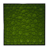 Artificial bun moss wall square art panel black aluminium - 100x100cm