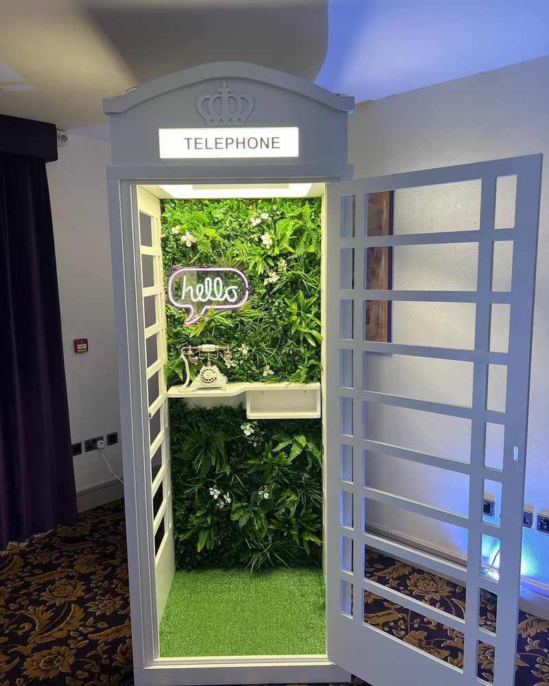 GW60WH Artificial green wall mixed plant panel with ferns and grasses 100x100 cm
