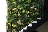 Combo of 3 x Artificial green wall panel with variegated mixed green yellow red orange and white foliage