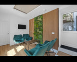 Artificial green wall panel  with variegated mixed green yellow red white foliage  100x100 cm GW74C