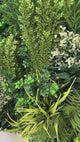 Green jungle tropical artificial 3D plant wall with lush green tropical foliage and trailing plants  100x50cm Ceiling or Walls